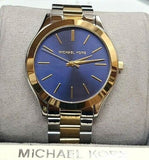 Michael Kors Slim Runway Blue Dial Two Tone Steel Strap Watch for Women - MK3479 Buy Now By Michael Kors