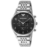Emporio Armani Beta Chronograph Black Dial Steel Strap Watch For Men - AR1863 Buy Now By Emporio Armani