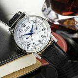 Citizen Eco Drive Silver Dial Black Leather Strap Watch For Men - AO9000-06B Buy Now By Citizen