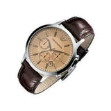 Emporio Armani Classic Chronograph Beige Dial Brown Leather Strap Watch For Men - AR2433 Buy Now By Emporio Armani