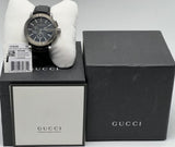 Gucci G Chrono Black Dial Black Leather Strap Watch For Men - YA101205 Buy Now By Gucci