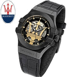 Maserati Potenza Skeleton Limited Edition Black Dial Black Leather Strap Watch For Men - R8821108027 Buy Now By Maserati