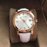 Burberry The City Diamonds White Dial White Leather Strap Watch for Women - BU9130 Buy Now By Burberry