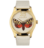 Gucci G Timeless Butterfly White Dial White Leather Strap Watch For Women - YA1264062 Buy Now By Gucci