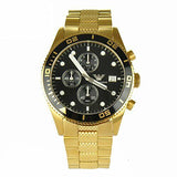Emporio Armani Chronograph Black Dial Gold Steel Strap Watch For Men - AR5857 Buy Now By Emporio Armani