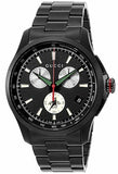 Gucci G-Timeless Chronograph Black Dial Black Steel Strap Watch For Men - YA126268 Buy Now By Gucci