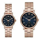 Marc Jacobs Baker Blue Dial Rose Gold Steel Strap Watch for Women - MBM3330 Buy Now By Marc Jacobs