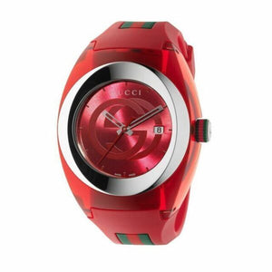 Gucci Sync XXL Quartz Red Dial Red Rubber Strap Unisex Watch - YA137103 Buy Now By Gucci