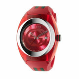 Gucci Sync XXL Quartz Red Dial Red Rubber Strap Unisex Watch - YA137103 Buy Now By Gucci