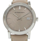 Burberry The City Silver Dial Beige Leather Strap Unisex Watch - BU9010 Buy Now By Burberry