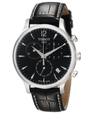 Tissot Tradition Chronograph Black Dial Black Leather Strap Watch For Men - T0636171605700 Buy Now By Tissot