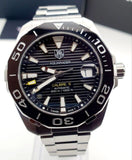 Tag Heuer Aquaracer Automatic Black Dial Silver Steel Strap Watch for Men - WAY211A.BA0928 Buy Now By Tag Heuer