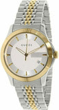 Gucci G Timeless Silver Dial Two Tone Steel Strap Watch For Men - YA126409 Buy Now By Gucci