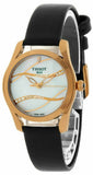 Tissot T Wave Diamond Mother of Pearl Dial Black Leather Strap Watch For Women - T112.210.36.111.00 Buy Now By Tissot