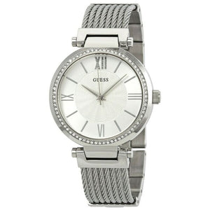 Guess Soho Silver DIal Stainless Steel Mesh Bracelet Watch For Women - W0638L1 Buy Now By Guess