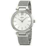 Guess Soho Silver DIal Stainless Steel Mesh Bracelet Watch For Women - W0638L1 Buy Now By Guess