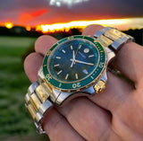 Movado Series 800 Green Dial Two Tone Steel Strap Watch for Men - 2600147 Buy Now By Movado