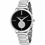 Michael Kors Portia Black Dial Silver Steel Strap Watch for Women - MK3638 Buy Now By Michael Kors