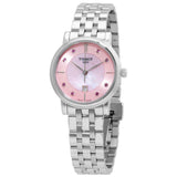 Tissot Carson Premium Lady Mother of Pearl Pink Dial Silver Steel Strap Watch For Women - T122.210.11.159.00 Buy Now By Tissot