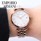 Emporio Armani T-Bar Gianni Rose Gold Dial Rose Gold Steel Strap Watch For Women - AR11059 Buy Now By Emporio Armani