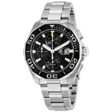 Tag Heuer Aquaracer Calibre 16 Day-Date Black Dial Silver Steel Strap Watch for Men - CAY211A.BA0927 Buy Now By Tag Heuer