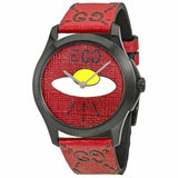 Gucci G Timeless Ghost Red Dial Red Leather Strap Watch For Men - YA1264023 Buy Now By Gucci