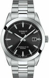 Tissot Gentleman Powermatic 80 Silicium Black Dial Silver Steel Strap Watch For Men - T127.407.11.051.00 Buy Now By Tissot