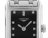 Longines Dolcevita Black Dial Silver Steel Strap Watch for Women - L5.258.4.57.6 Buy Now By Longines