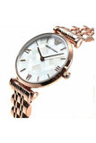 Emporio Armani Mother of Pearl Dial Rose Gold Steel Strap Watch For Women - AR11110 Buy Now By Emporio Armani