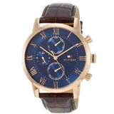 Tommy Hilfiger Kane Chronograph Blue Dial Brown Leather Strap Watch for Men - 1791399 Buy Now By Tommy Hilfiger