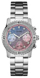 Guess Confetti Multicolored Dial Silver Steel Strap Watch For Women - W0774L1 Buy Now By Guess