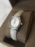 Burberry The City Diamonds Silver Dial White Leather Strap Watch for Women - BU9221 Buy Now By Burberry