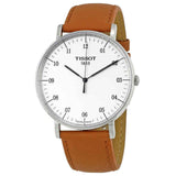 Tissot T Classic Everytime Large White Dial Brown Leather Strap Watch For Men - T109.610.16.037.00 Buy Now By Tissot