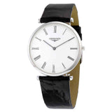 Longines La Grande Classique De Longines White Dial Black Leather Strap Watch for Women - L4.755.4.11.2 Buy Now By Longines