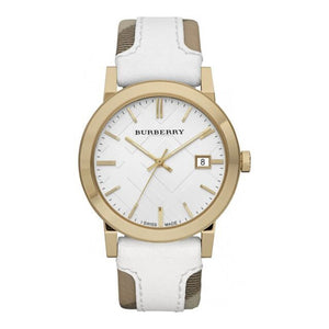 Burberry The City White Dial White Leather Strap Watch for Women - BU9110 Buy Now By Burberry