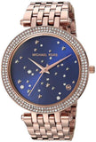 Michael Kors Darci Blue Dial Rose Gold Steel Strap Watch for Women - MK3728 Buy Now By Michael Kors