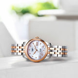 Tissot Le Locle Automatic Diamonds Mother of Pearl White Dial Two Tone Steel Strap Watch For Women - T006.207.22.116.00 Buy Now By Tissot