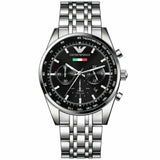 Emporio Armani Sportivo Chronograph Black Dial Silver Steel Strap Watch For Men - AR5984 Buy Now By Emporio Armani