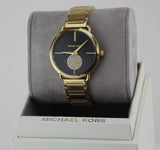Michael Kors Portia Black Dial Gold Steel Strap Watch for Women - MK3788 Buy Now By Michael Kors