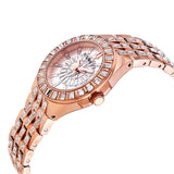 Bulova Phantom White Dial with Swarovski Baguettes Rose Gold Steel Strap Watch for Women - 98L268 Buy Now By Bulova