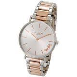 Coach Perry Silver Dial Two Tone Steel Strap Watch for Women - 14503346 Buy Now By Coach