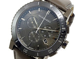 Burberry The City Chronograph Ion Plated Grey Dial Grey Leather Strap Watch for Men - BU9384 Buy Now By Burberry