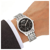 Tissot T Classic T One Automatic Black Dial Silver Steel Strap Watch For Men - T038.430.11.057.00 Buy Now By Tissot