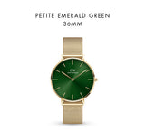 Daniel Wellington Petite Emerald Green Dial Gold Mesh Strap Watch For Women - DW00100481 Buy Now By Daniel Wellington