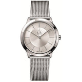 Calvin Klein Minimal White Dial Silver Mesh Bracelet Watch for Women - K3M23126 Buy Now By Calvin Klein