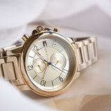Tommy Hilfiger Claudia Gold Dial Gold Steel Strap Watch for Women - 1781821 Buy Now By Tommy Hilfiger