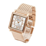 Guess Highline Off White Dial Rose Gold Stainless Steel Mesh Strap Watch For Women - W0826L3 Buy Now By Guess