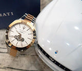 Maserati Traguardo Automatic White Dial Two Tone Steel Strap Watch For Men - R8823112001 Buy Now By Maserati