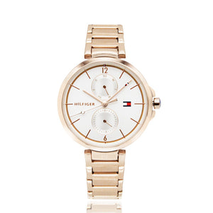 Tommy Hilfiger Angela Quartz White Dial Rose Gold Steel Strap Watch for Women - 1782124 Buy Now By Tommy Hilfiger