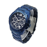 Guess Flagship Chronograph Blue Dial Blue Steel Strap Watch for Men - W0601G2 Buy Now By Guess